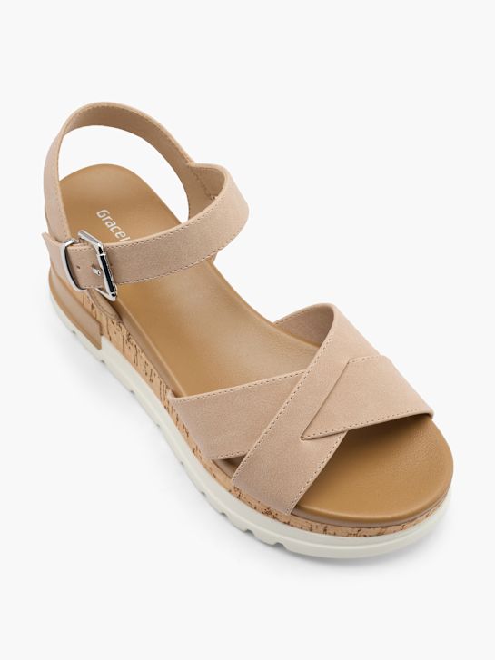 Graceland Højhælet sandal Beige 62814 2