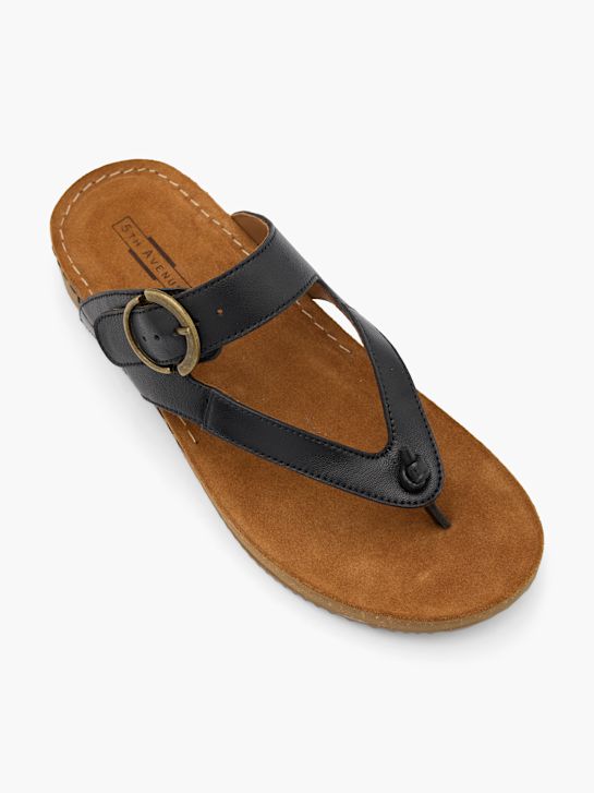 5th Avenue Sandal med tårem Svart 62952 2
