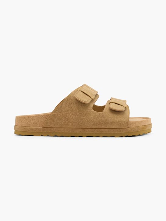 Bench Flache Pantolette Cognac 63025 1