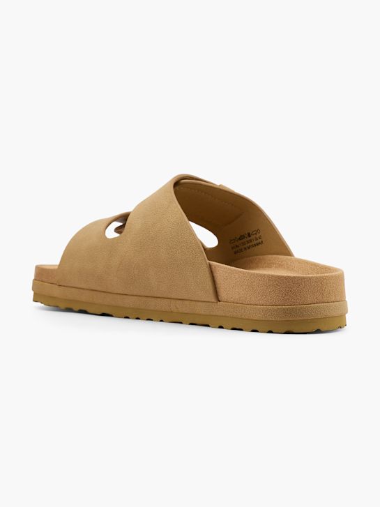 Bench Flache Pantolette Cognac 63025 3