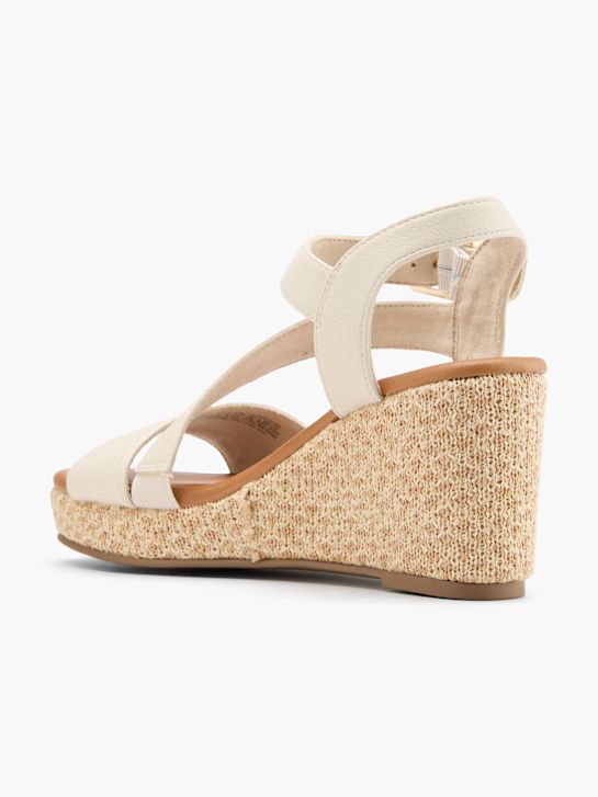 s.Oliver Sandalette Creme 63116 3