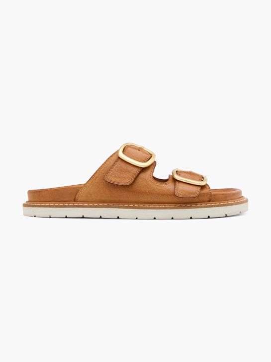 5th Avenue Tieffuß Pantolette Cognac 63183 1