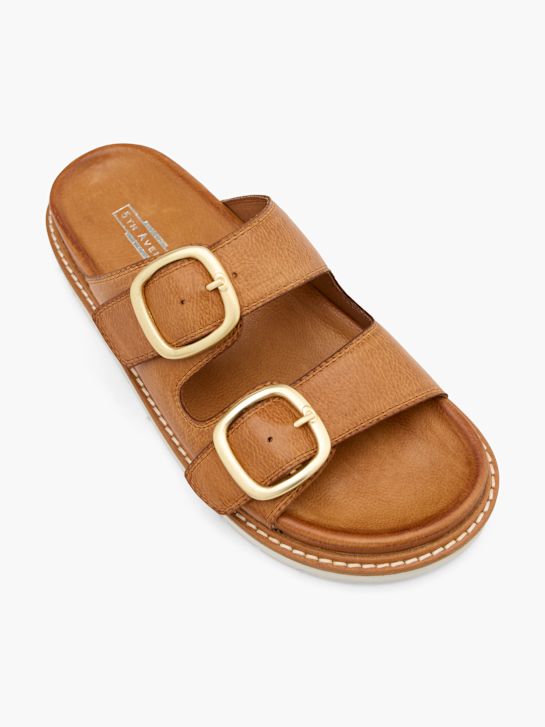 5th Avenue Tieffuß Pantolette Cognac 63183 2