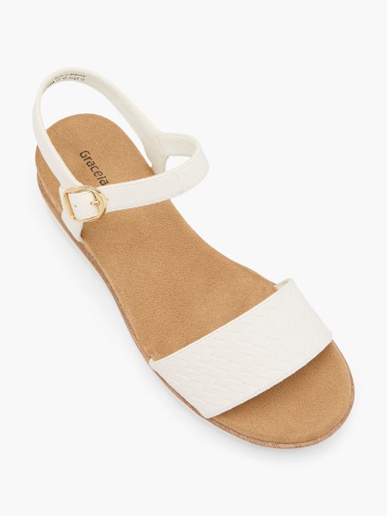 Graceland Sandale z visoko peto Bela 68970 2