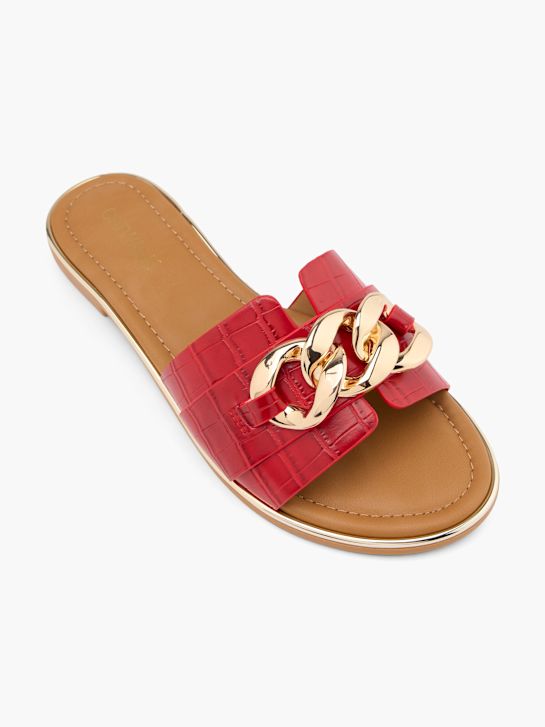 Catwalk Flache Pantolette Rot 76009 2