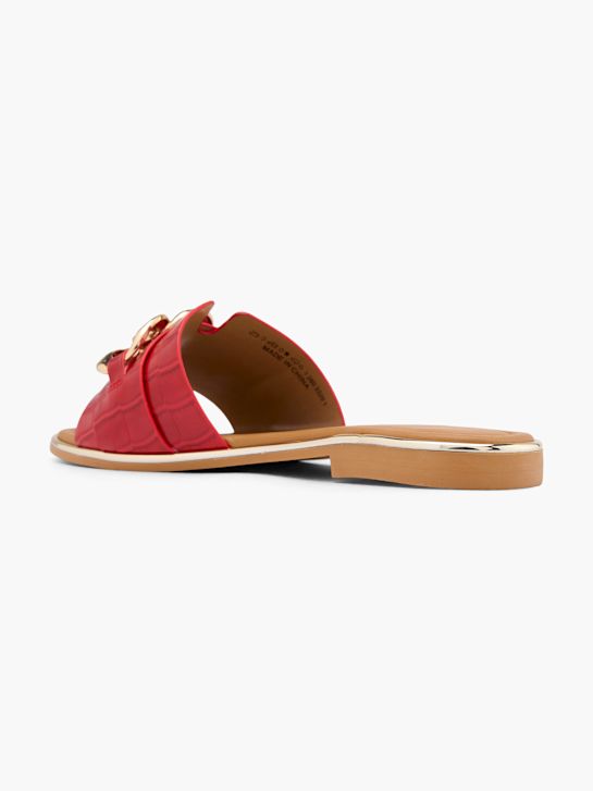 Catwalk Flache Pantolette Rot 76009 3