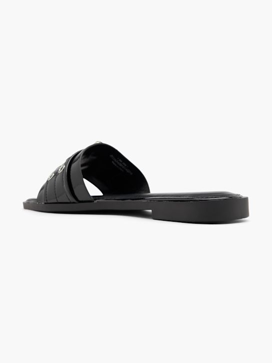 Catwalk Flache Pantolette Schwarz 76010 3