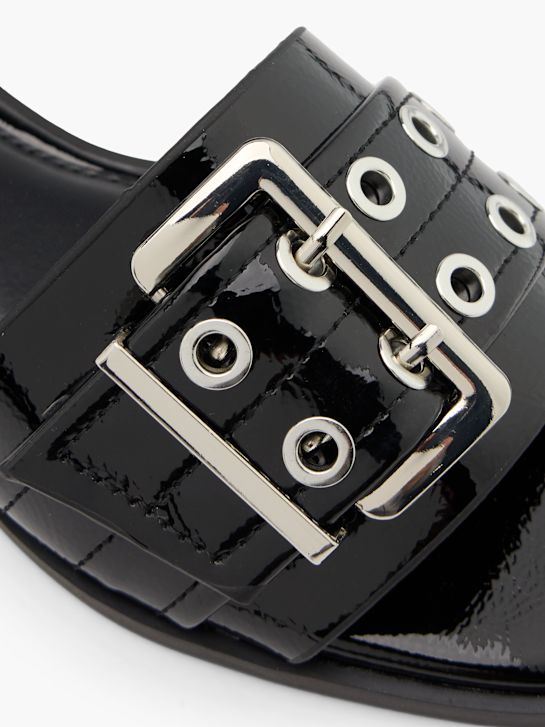 Catwalk Flache Pantolette Schwarz 76010 5
