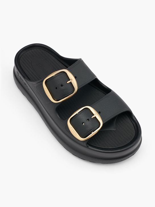 Bench Flache Pantolette Schwarz 76086 2