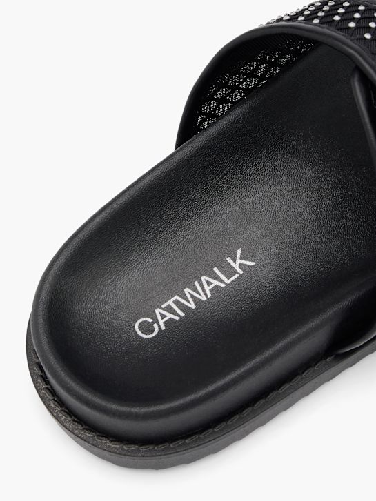 Catwalk Ciabatta con plantare profondo Nero 76549 6