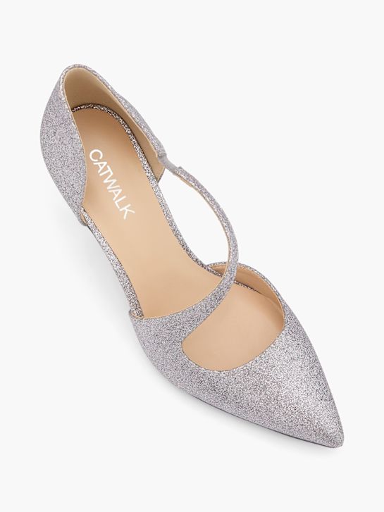 Catwalk Pump med spænde Sølv 78603 2