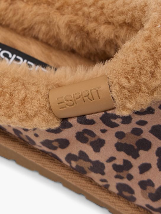 ESPRIT Pliušinės šlepetės Konjako 79766 5