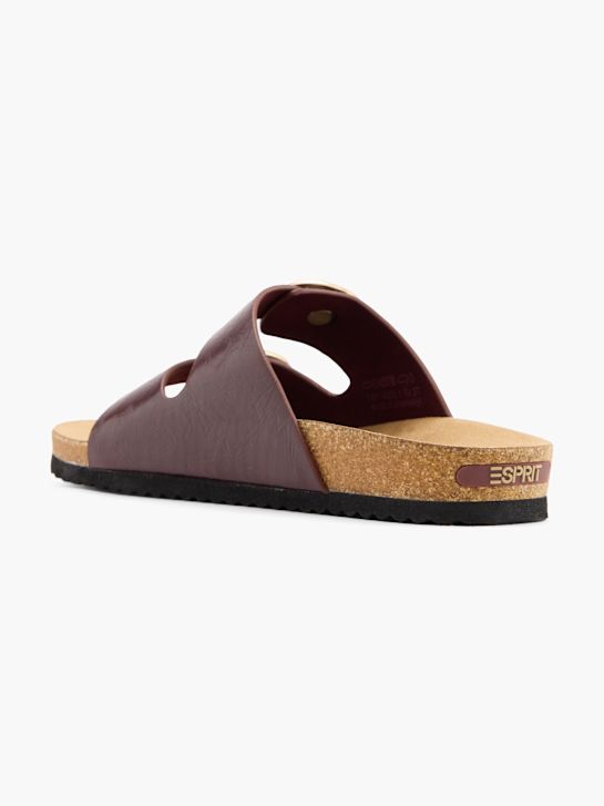 ESPRIT Tieffuß Pantolette Burgunder 79767 3