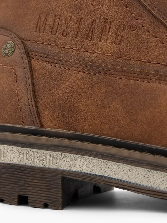 Mustang Bottes à lacets Cognac 80097 5
