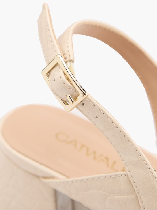 Catwalk Décolleté con cinturino Crema 80174 5