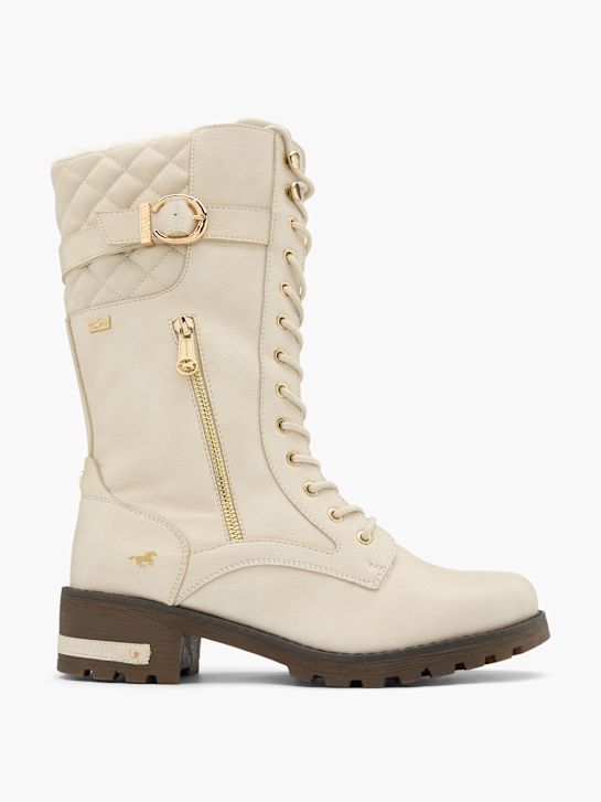 Mustang Bottes à lacets Crème 80448 1