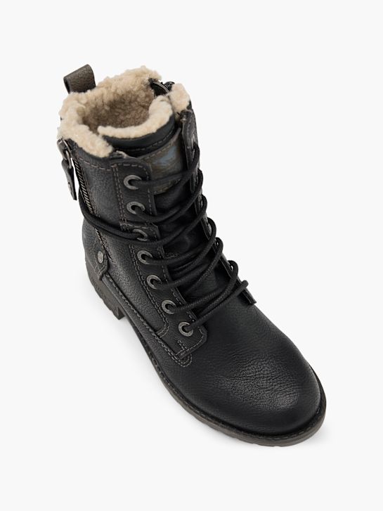 Mustang Schnürboots Schwarz 80483 2