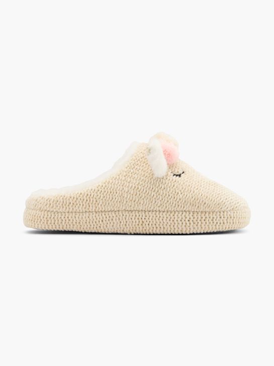 Casa mia Plüsch-Hausschuh Beige 80706 1