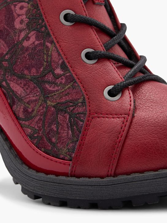 Mustang Schnürstiefelette Rot 80939 6