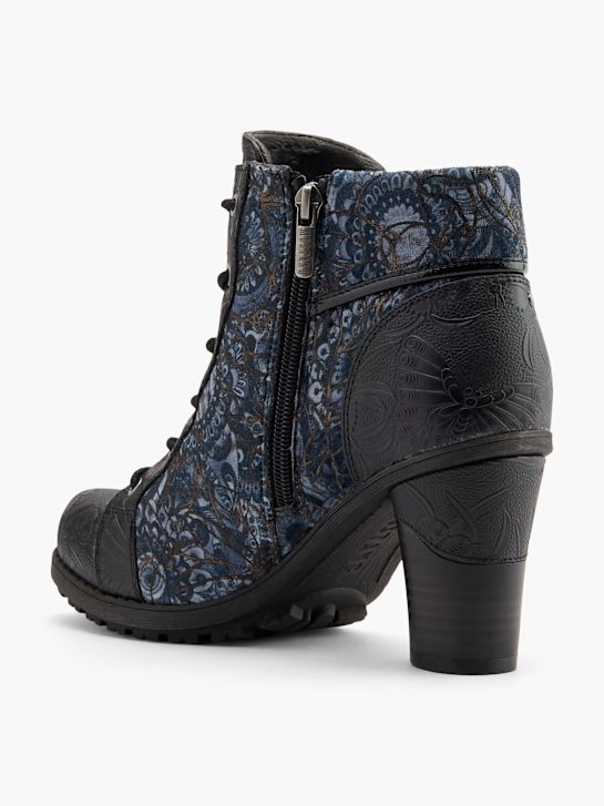 Mustang Schnürstiefelette Schwarz 80937 3
