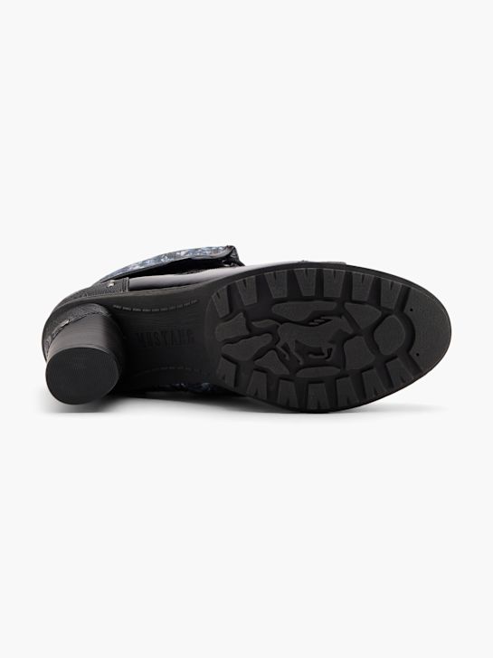 Mustang Schnürstiefelette Schwarz 80937 4