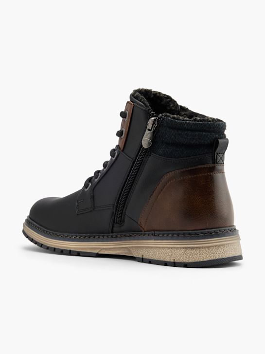 TOM TAILOR Bottes à lacets Noir 90607 3