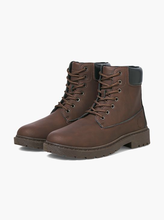 JACK & JONES Bottes à lacets Marron 96378 2