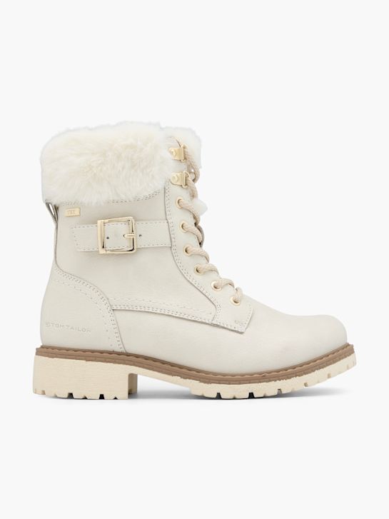 TOM TAILOR Bottes à lacets Blanc cassé 96686 1