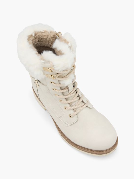 TOM TAILOR Bottes à lacets Blanc cassé 96686 2