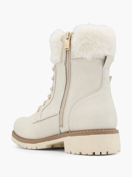 TOM TAILOR Bottes à lacets Blanc cassé 96686 3