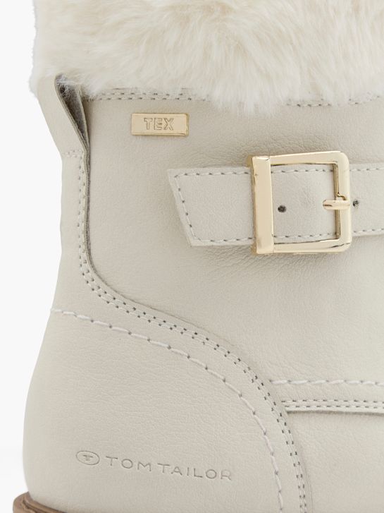 TOM TAILOR Bottes à lacets Blanc cassé 96686 5