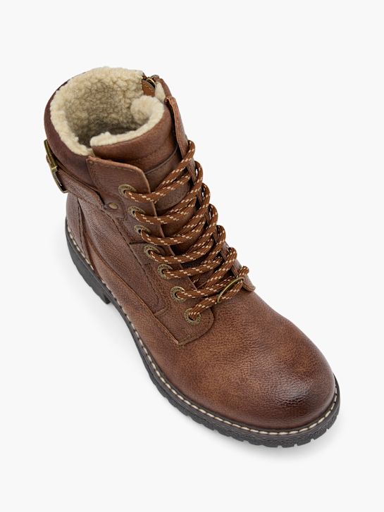 TOM TAILOR Ankelstøvle med snøre Cognac 96991 2