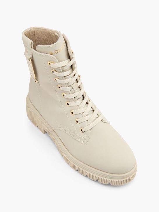 s.Oliver Bottes à lacets Crème 99141 2