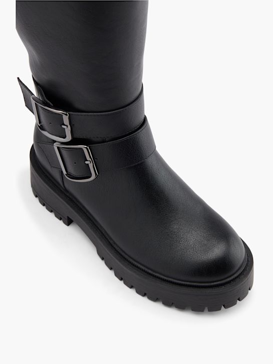 Catwalk Weitschaftstiefel Schwarz 101500 2