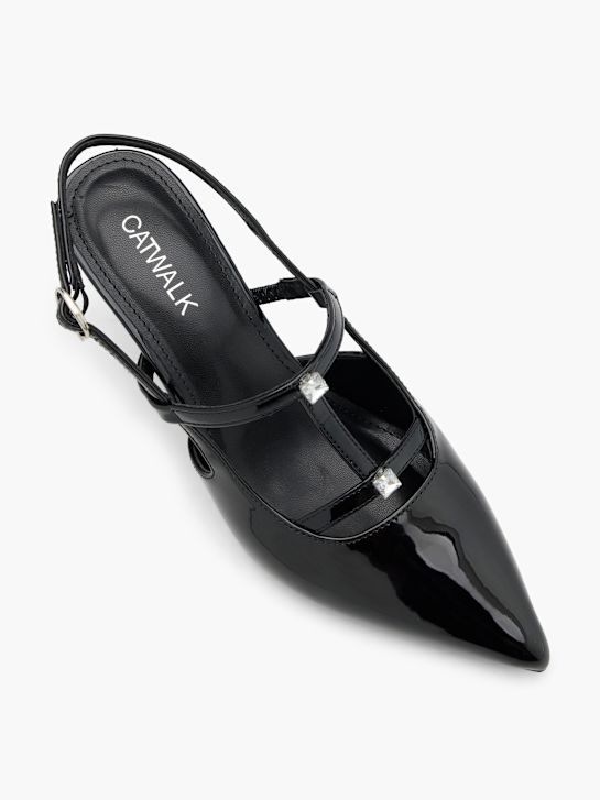 Catwalk Slingpumps Schwarz 102525 2