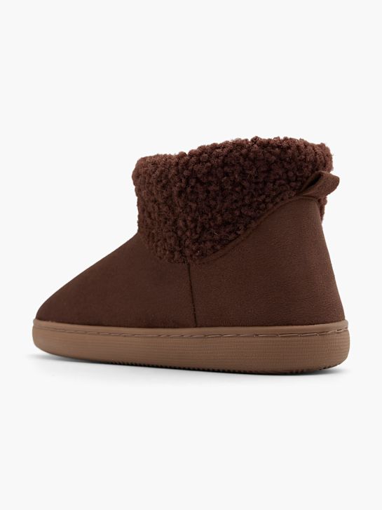 Casa mia Chaussons fourrés Marron 103556 3