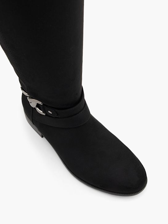 Graceland Buty z szeroką cholewką Czarny 104011 2