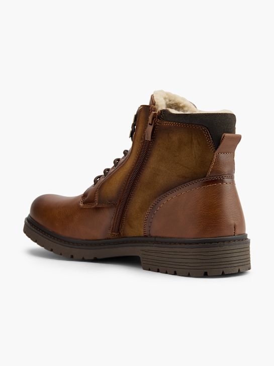CAFE MODA Боти с връзки Коняк 104086 3