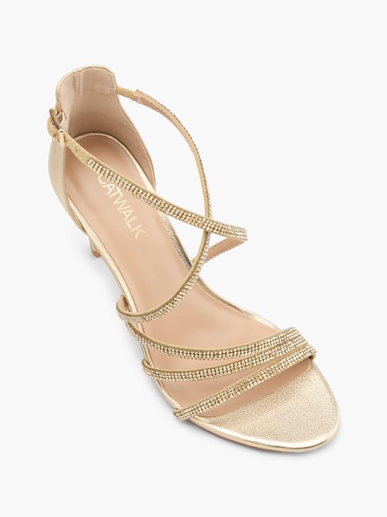 Catwalk Sandale z visoko peto Zlata 105952 2