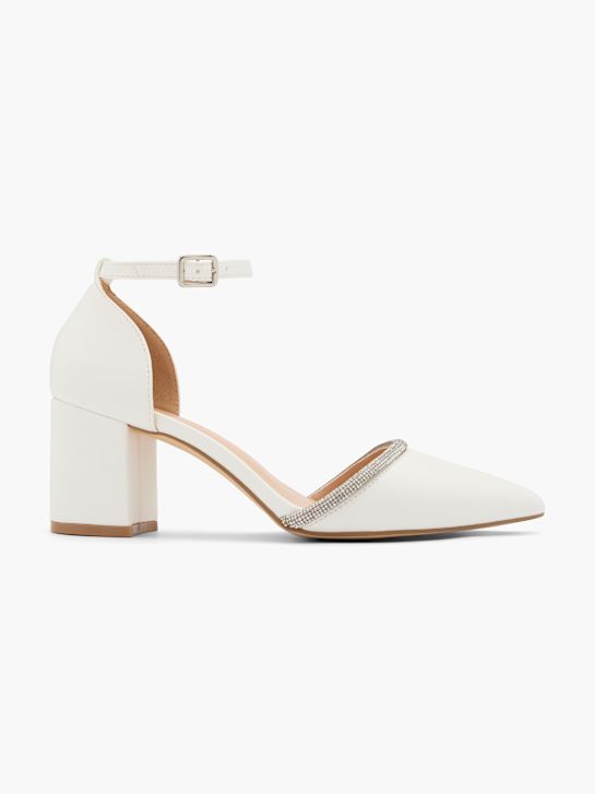 Catwalk Pump med spänne Benvit 106278 1