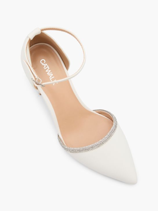 Catwalk Pump med spänne Benvit 106278 2