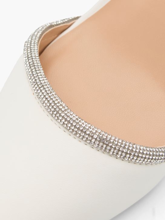 Catwalk Pump med spänne Benvit 106278 5