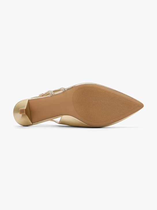 Graceland Pantofi sling Auriu 110832 4