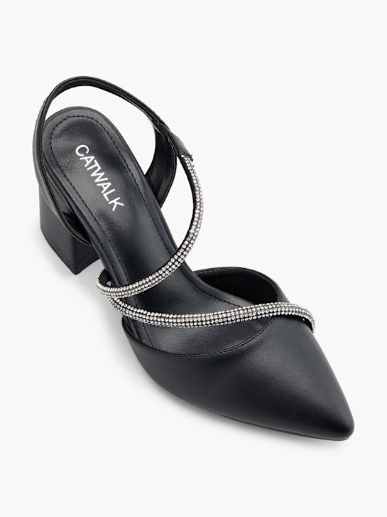 Catwalk Slingback salonarji Črna 112528 2