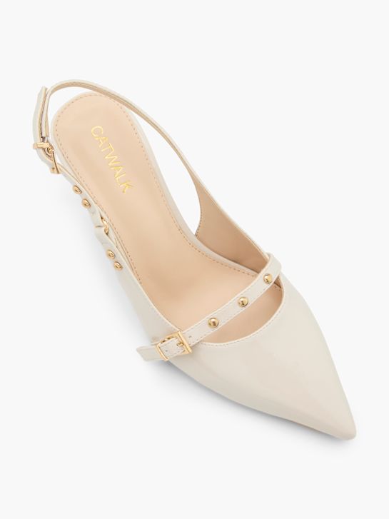 Catwalk Slingpumps Creme 114422 2