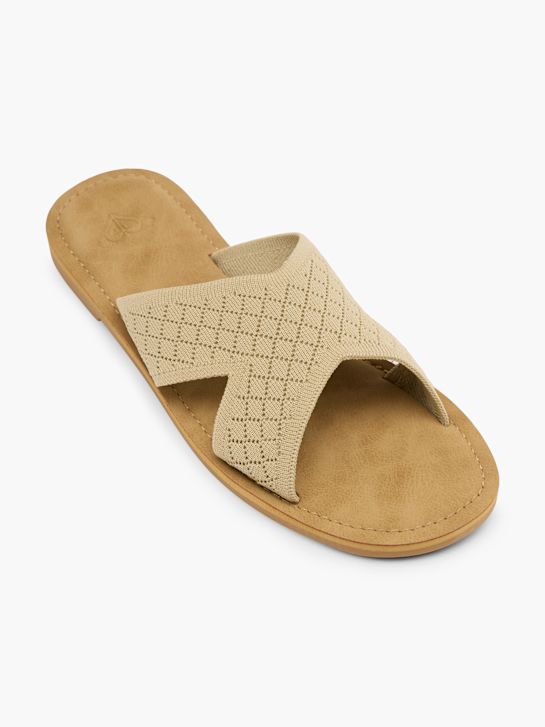 ROXY Flache Pantolette Beige 114634 2