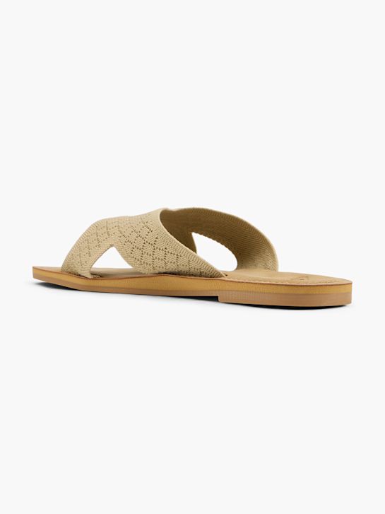 ROXY Flache Pantolette Beige 114634 3