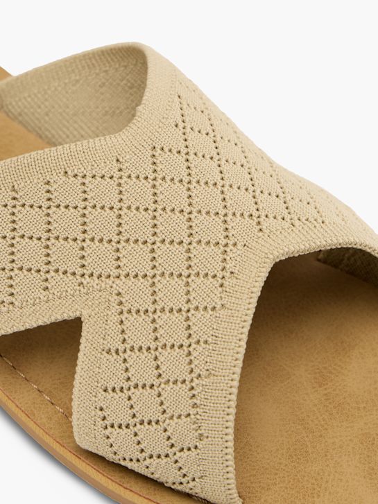 ROXY Flache Pantolette Beige 114634 5