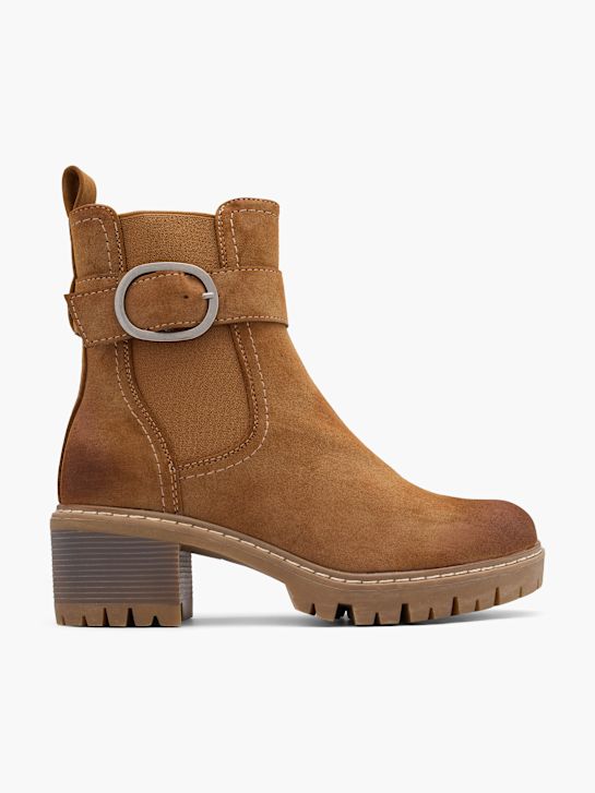 Claudia Ghizzani Højhælet chelsea boot Cognac 122347 1