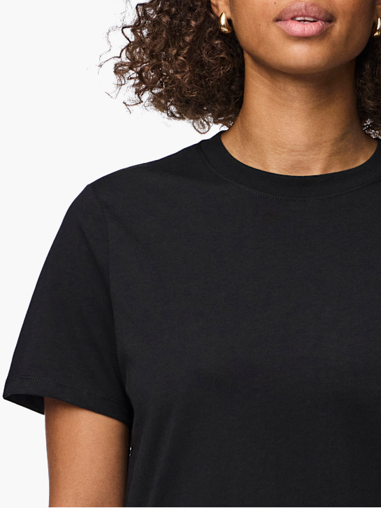 PIECES Tee-shirt Noir 122788 4